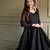 Soft foux georgette embroidery sequin work black readymade ethnic gown