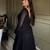Soft foux georgette embroidery sequin work black readymade ethnic gown