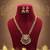 Premium rani & green color lord laxmi long temple necklace set collection