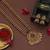 Graceful maroon & green color long temple necklace set for wedding collection