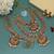 Stylish maroon & green color lord laxmi long temple necklace set bridal wear