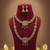 Designer maroon & green color lord laxmi long temple necklace set collection