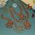 Stylish maroon & green color lord laxmi long temple necklace set bridal design