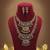 Antique maroon & green color lord laxmi long temple necklace set artwork