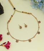 Elegant maroon & green color gold plated necklace set traditional party collection