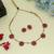 Premium rani & green color gold plated necklace set for women ethnic wear