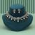 Elegant sky blue color meenakari necklace set with traditional artistic finish