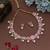 Graceful pink color meenakari necklace set elegant bridal party wear collection