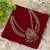 Premium maroon & green color hair brooch elegant bridal hair accessory design