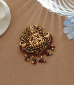 Royal rani & green color temple hair barrette traditional ethnic jewelry accessory