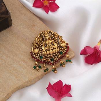 Elegant rani & green color temple hair barrette for bridal hairstyle collection 2