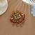 Stylish rani & green color temple hair barrette with antique artwork finish