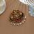 Antique rani & green color temple hair barrette traditional south indian design