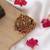 Royal rani & green color temple hair barrette with traditional temple artwork
