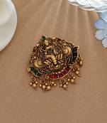 Graceful rani & green color temple hair barrette bridal ethnic hair jewelry