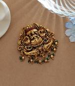 Stylish rani & green color temple hair barrette premium party wear collection