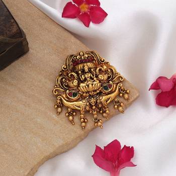 Premium rani & green color temple hair barrette antique bridal hair accessory 2