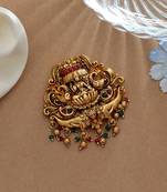 Designer rani & green color temple hair barrette traditional festive jewelry piece