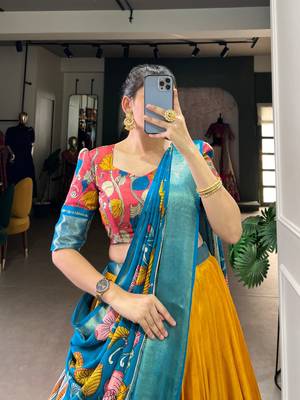 Teal Lehenga Choli Set 2