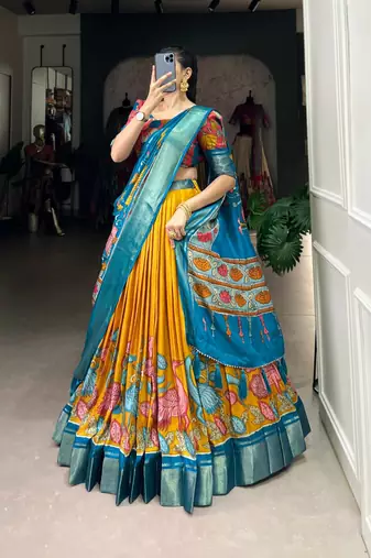 Teal Lehenga Choli Set
