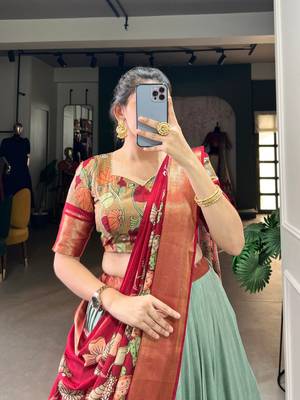 Light Green Lehenga Choli Set 2
