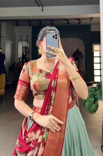 Light Green Lehenga Choli Set