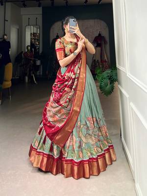 Light Green Lehenga Choli Set 3