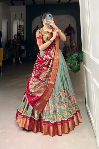Light Green Lehenga Choli Set
