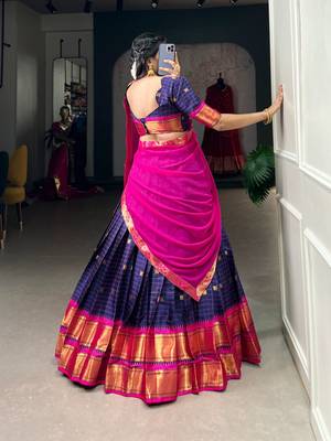 Blue Lehenga Choli Set 3
