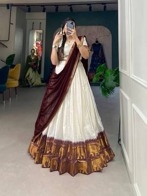 White Womens Lehenga Choli Set 1