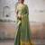  GREEN tissue silk blend saree for festive & party wear