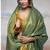  GREEN tissue silk blend saree for festive & party wear
