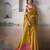 YELLOW tissue silk blend saree for festive & party wear
