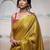 YELLOW tissue silk blend saree for festive & party wear