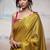 YELLOW tissue silk blend saree for festive & party wear