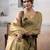 CREAM tissue silk blend saree for festive & party wear