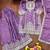 Lavender crepe silk sequence embroidered sharara suit