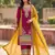 Rani pink silk blend embroidery sequin salwar suit 