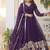 Violet geogette embroidered gown - free size