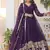 Violet geogette embroidered gown - free size