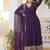 Violet geogette embroidered gown - free size