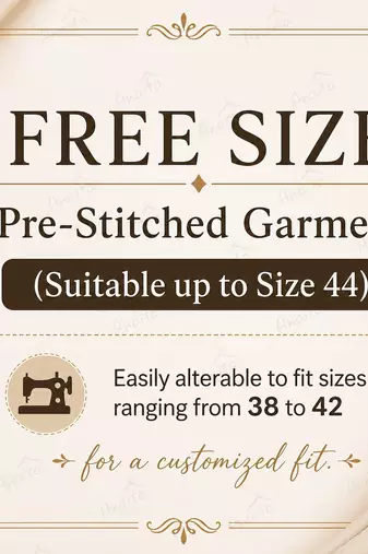 Violet geogette embroidered gown - free size