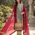 Blue silk blend embroidery sequin salwar suit 