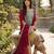 Blue silk blend embroidery sequin salwar suit 