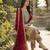 Blue silk blend embroidery sequin salwar suit 