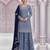Blue silk blend embroidery sequin salwar suit 