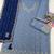 Blue silk blend embroidery sequin salwar suit 