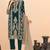 Teal blue silk blend embroidery sequin salwar suit 