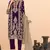 Purple silk blend embroidery sequin salwar suit 