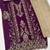 Purple silk blend embroidery sequin salwar suit 